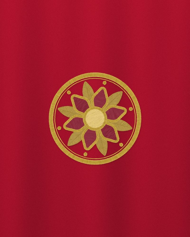 Bridal red – gold butti detail