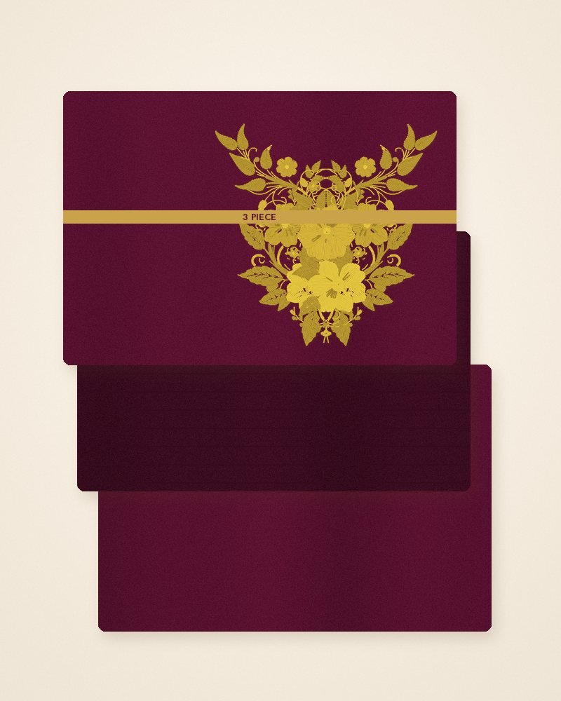 Wine Velvet Unstitched Suit (Winter)